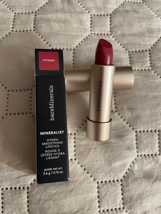 bareMinerals Other - bareMinerals Mineralist Hydra-Smoothing Lipstick — Optimism (Deep Red)